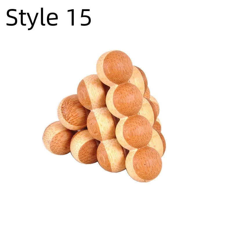 新しい木製の孔明ロック 呂班ロック IQ 脳のおもちゃ