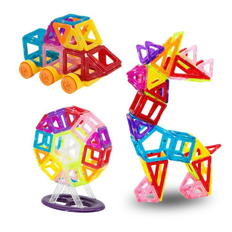 64-184Pcs Kids Magnetic Building Blocks Mini Size Magnet Toys