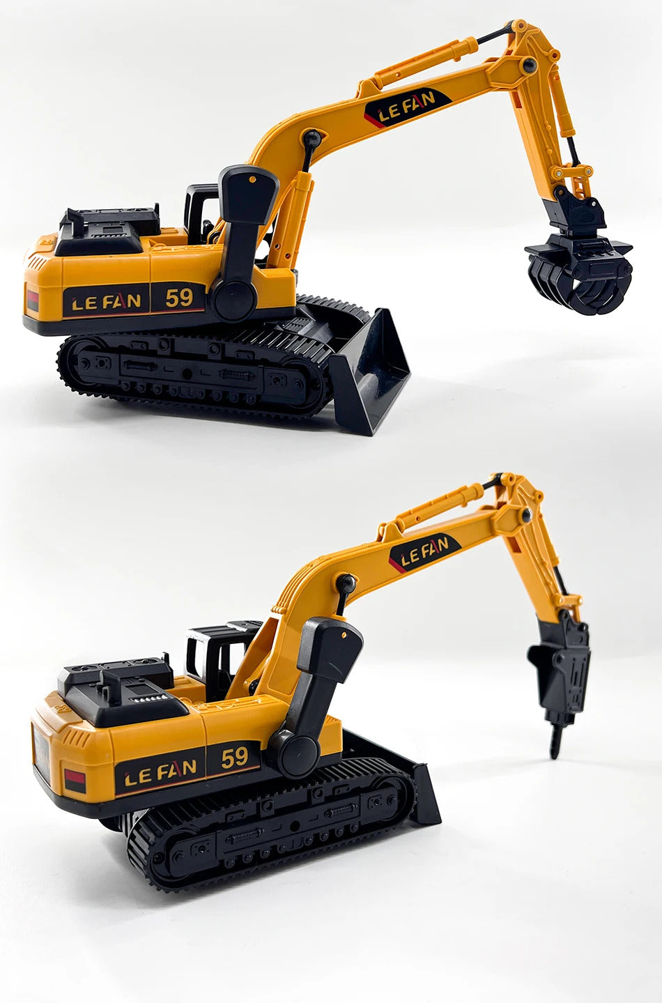 1:32 シミュレーション ダイキャスト クレーン車モデル 3 ヘッド ドリル付き