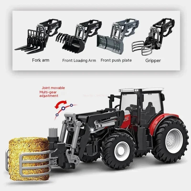 1:24 Alloy Remote-Controlled Tractor Toy