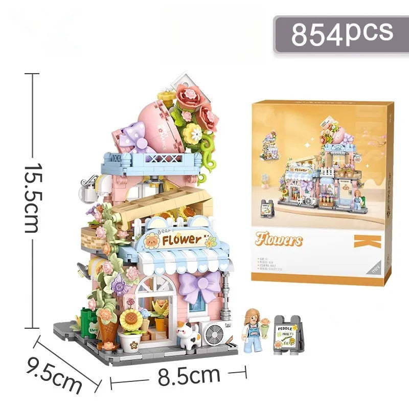 花 DIY デコレーションブロック ホームデコレーション モデルビルディングブロック