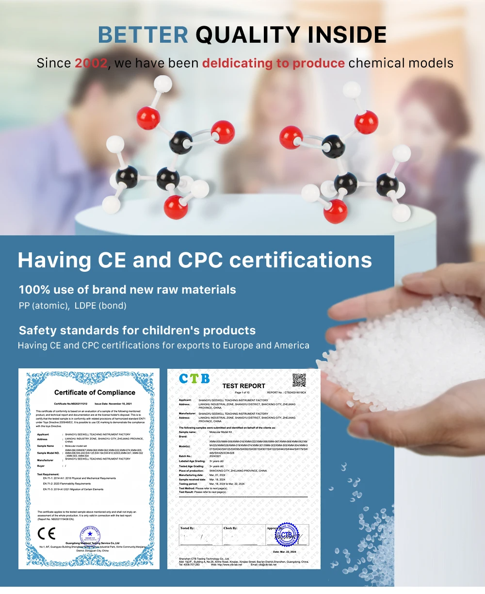 高レベル化学分子モデル(440 PCS)無機および有機