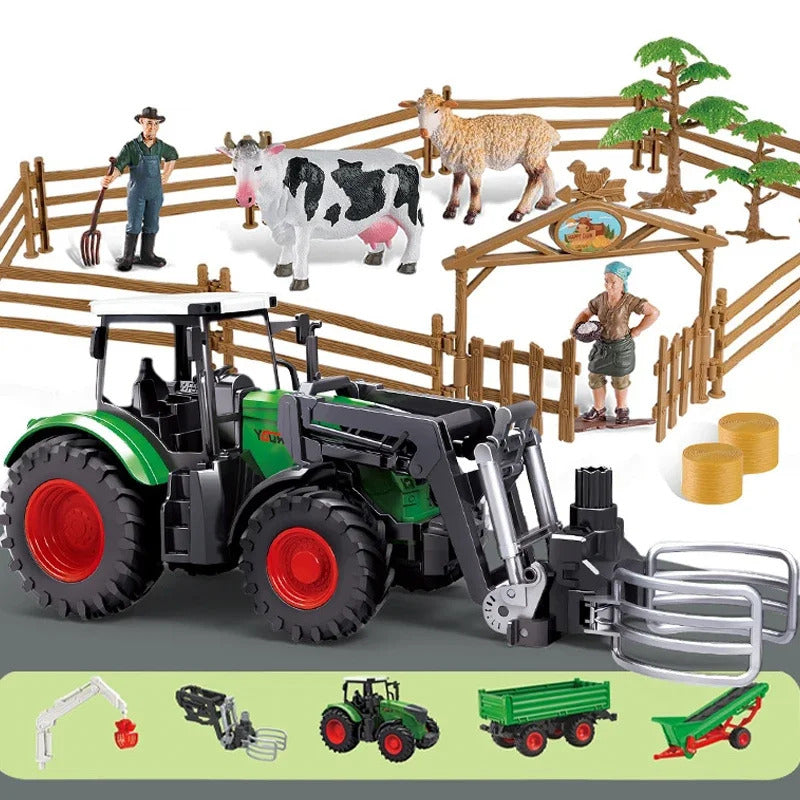1:24 Alloy Remote-Controlled Tractor Toy