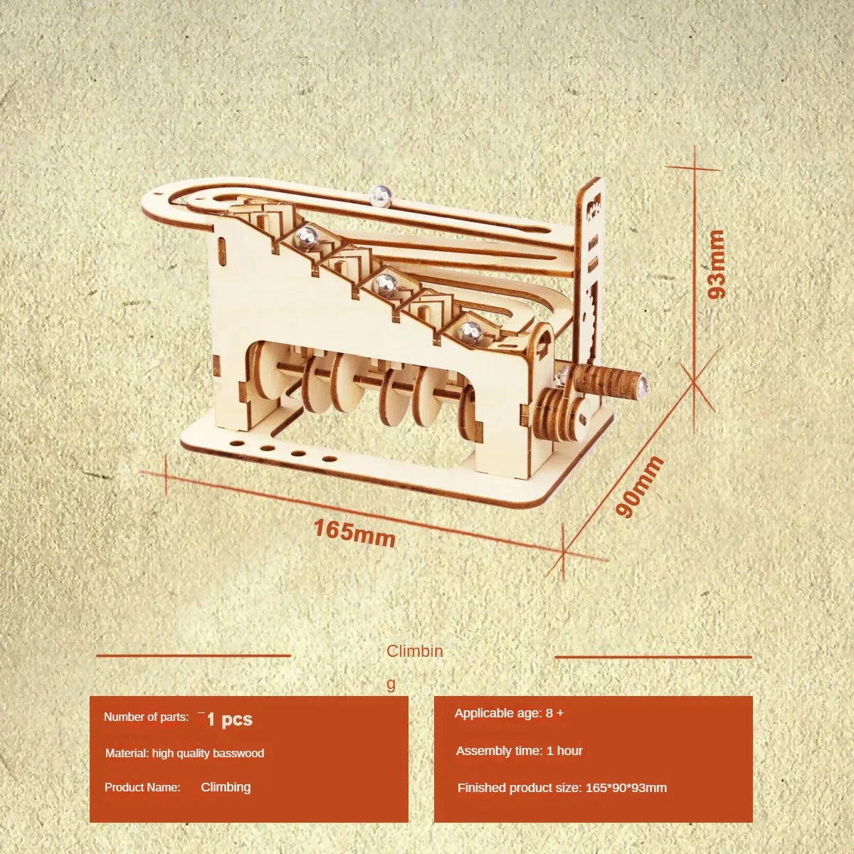 3D木製スパイラルマーブルランパズルおもちゃキット