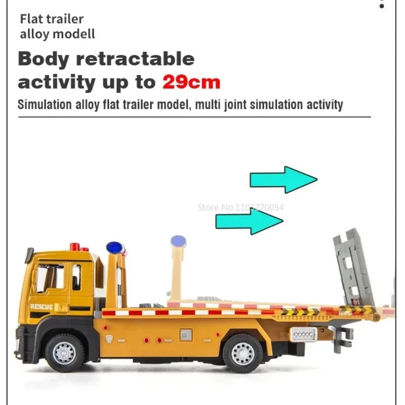 1:32 Engineering Flatbed Trailer Miniature Car Model