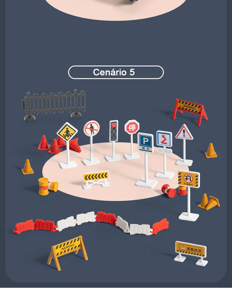 Tractor Alloy Engineering Vehicle Parking Lot Car Set