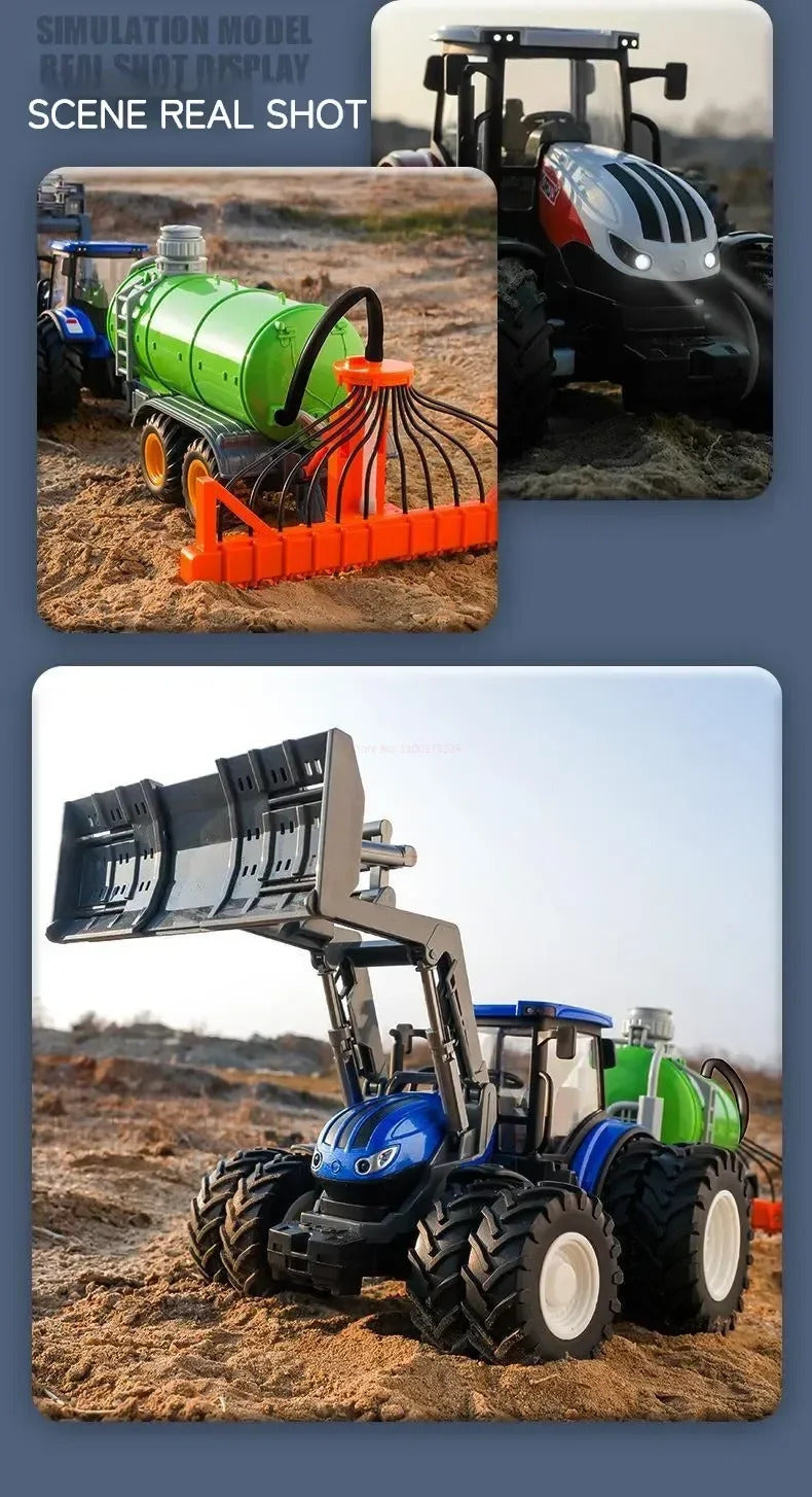2.4G alloy remote control farmer engineering vehicle