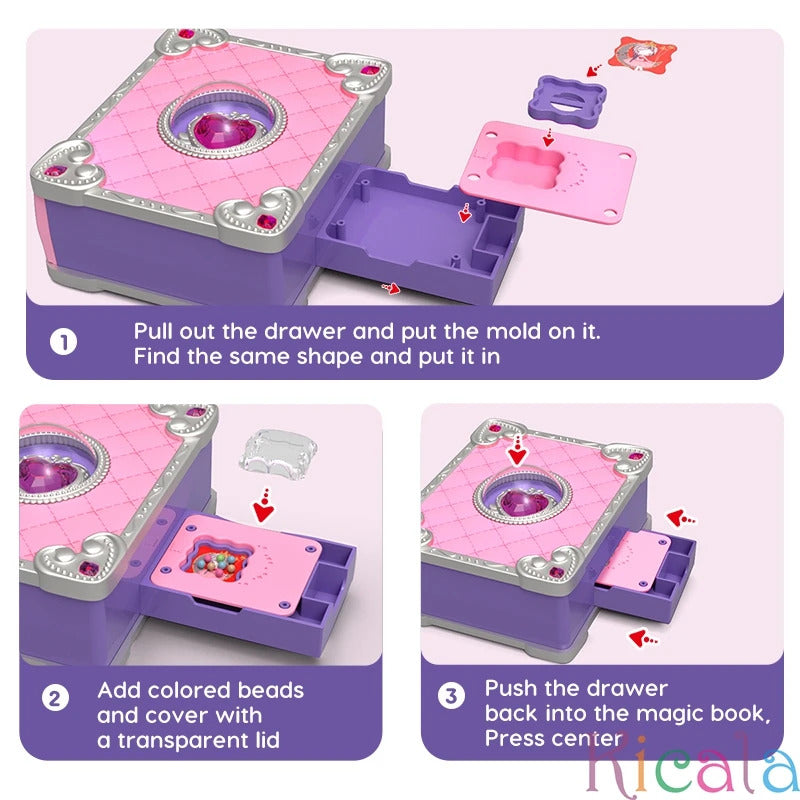 Magic Book Sticker Machine DIY Jewel Rings Kits