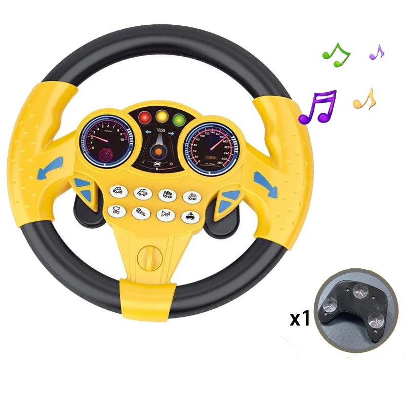 Infant Shining Eletric Simulation Steering Wheel Toy