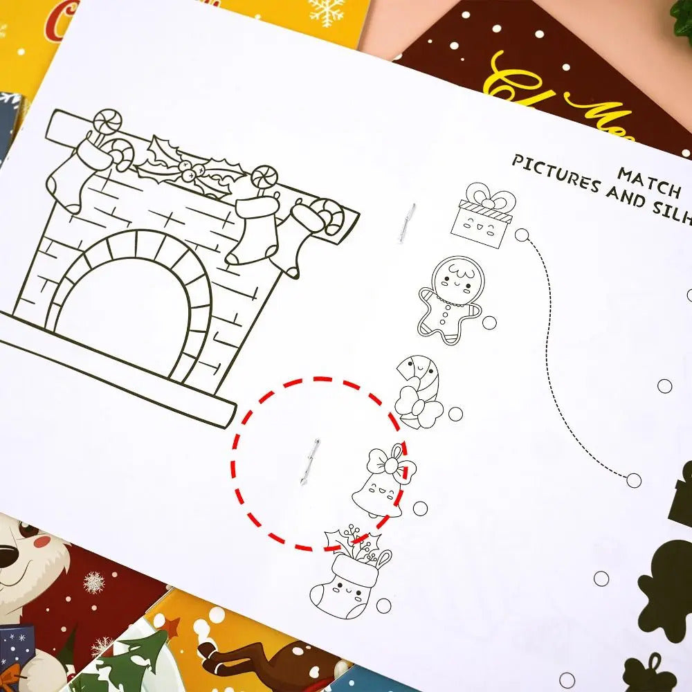 8PCS 高品質クリスマステーマ塗り絵