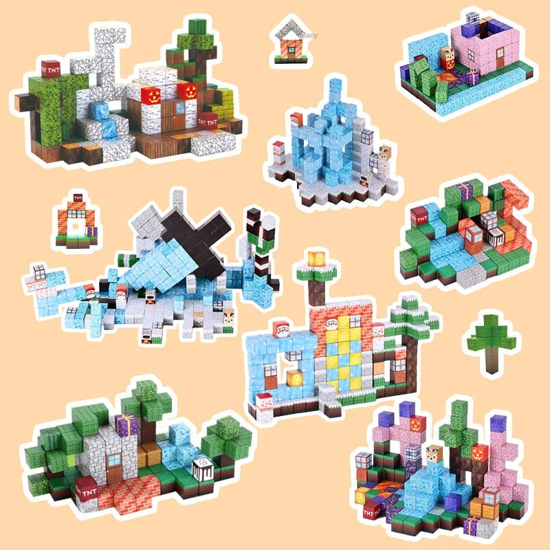 新しい磁気ブロック - ビルドマインマグネットワールドセット