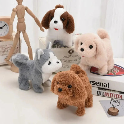 歩く、吠える、うなずく、尻尾を振るシミュレーション電気犬