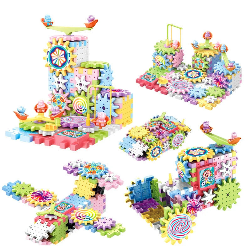 人気 83-263 PCS 電動ギア 3D パズル モデル構築キット