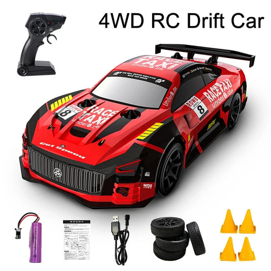 2.4G ドリフト RC カー 4WD ドリフトカー 1:18 おもちゃ リモートコントロール GTR カー