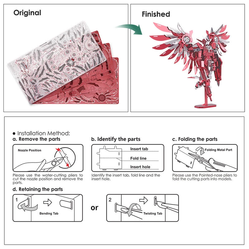 3D Puzzle Metal Model Thundering Wing Model