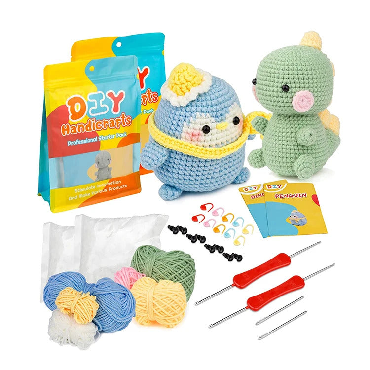 恐竜あみぐるみ作成キット DIY かぎ針編みキット