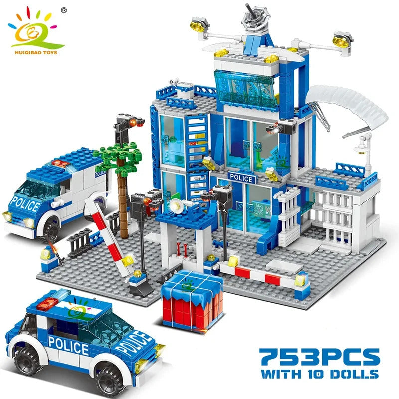753PCS シティ警察署ビルディングブロックセット