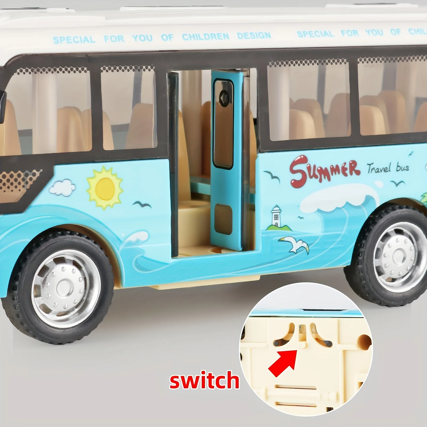 スクールバス おもちゃ 車 プラスチック 小さな車 シティバス