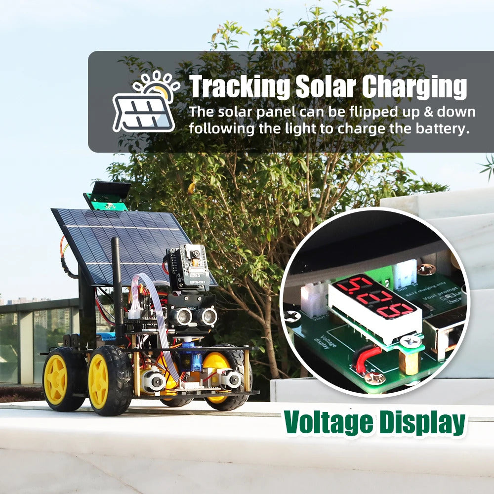 Programmable Robot Car Kit Solar Tracking and Charging Set
