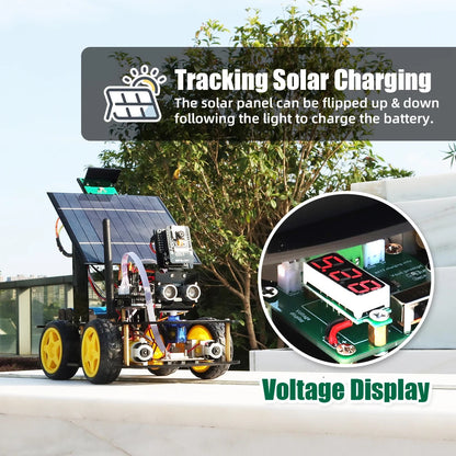 Programmable Robot Car Kit Solar Tracking and Charging Set