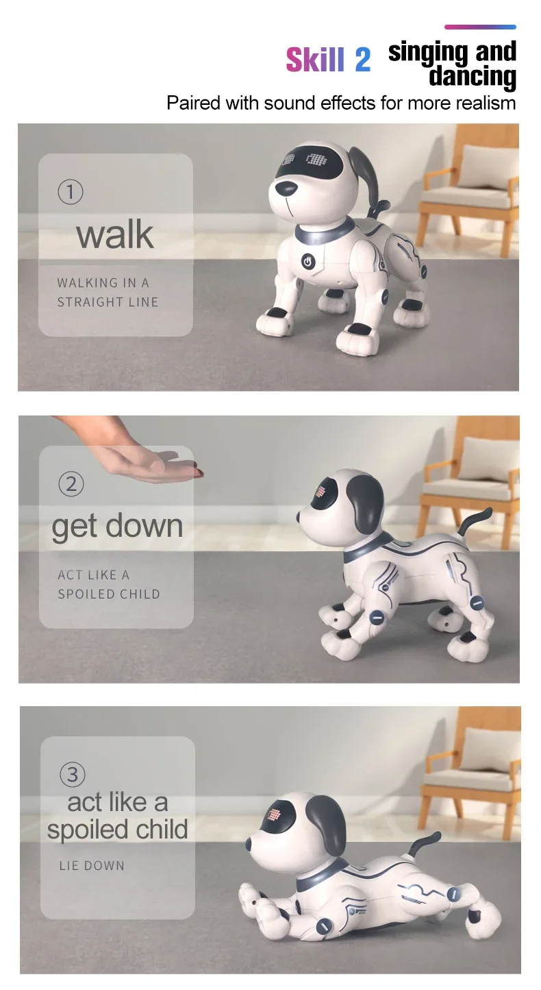 Intelligent Programmable Toys Remote Control Robotic Dog