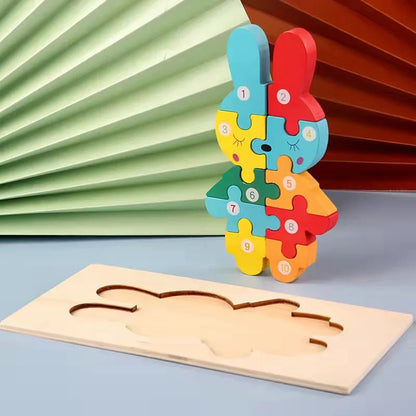 木製幼児用パズル 3Dパズル 知育玩具