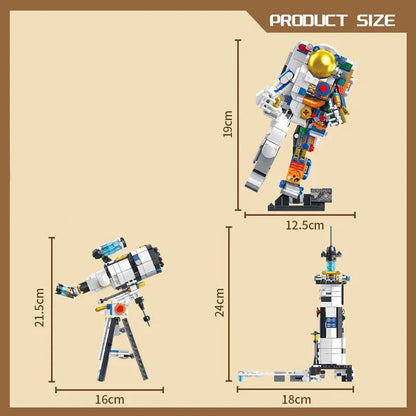 3-in-1 宇宙探査ビルディングブロック レンガ おもちゃ