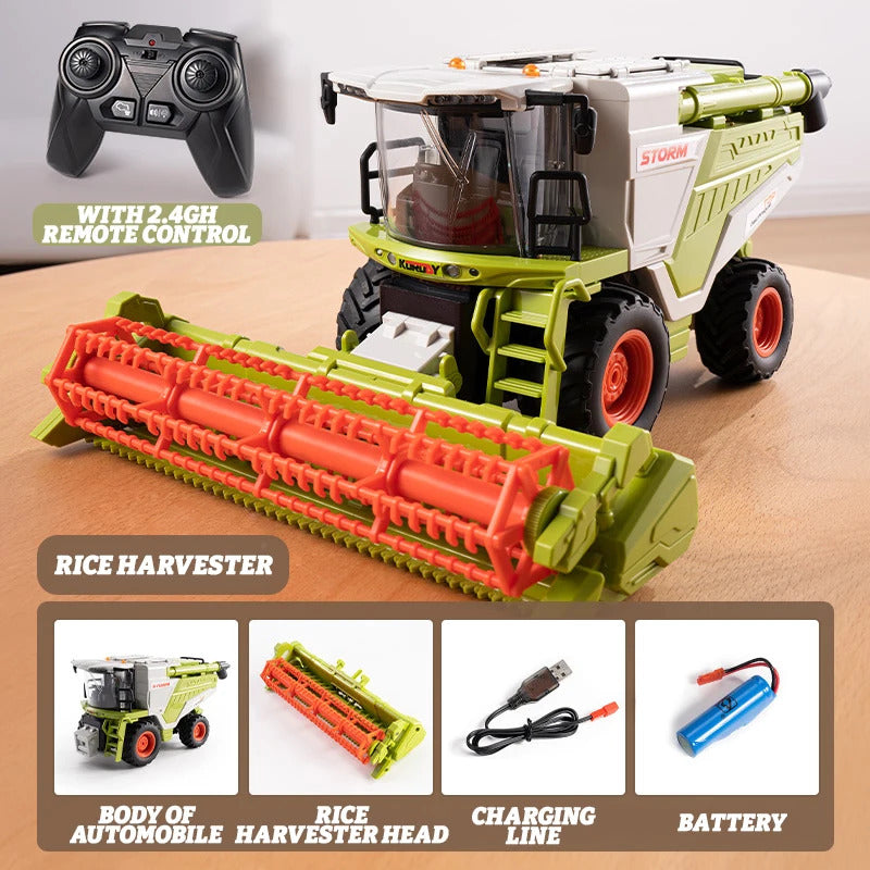 子供用トラックモデル RC ファーマー 1:24 小麦トウモロコシ収穫機