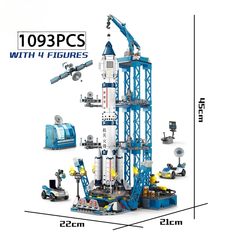 Space Aviation Manned Rocket Launch Center Model