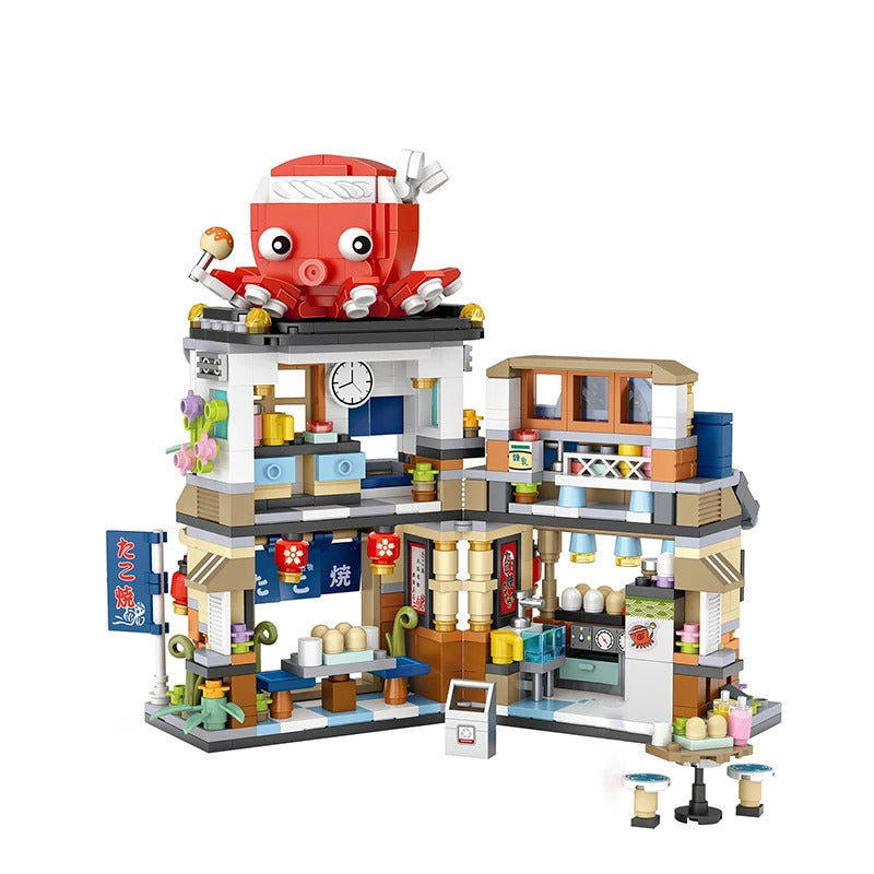 Street View Series Building blocks Izakaya Shaved Ice Shop