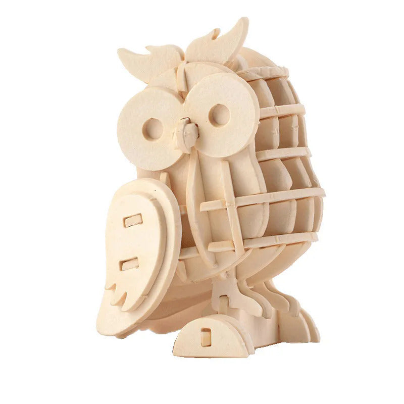 3D Wooden Animal Puzzle Toys Assembly Kit