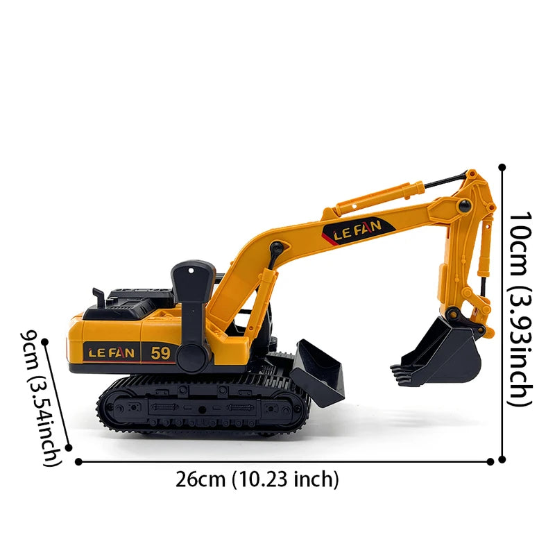 1:32 Simulation Diecast Crane Car Model with 3 Head Drill