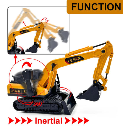 1:32 Simulation Diecast Crane Car Model with 3 Head Drill
