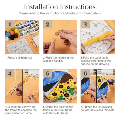 DIY ウールフェルト ひまわり ペイント キット
