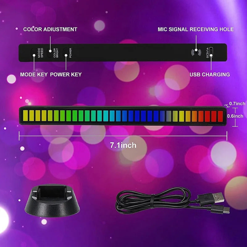 16/32/40Led RGB Sound Controlled Music Levels Light