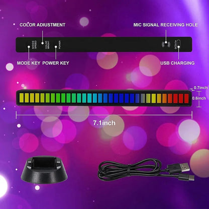 16/32/40Led RGB Sound Controlled Music Levels Light