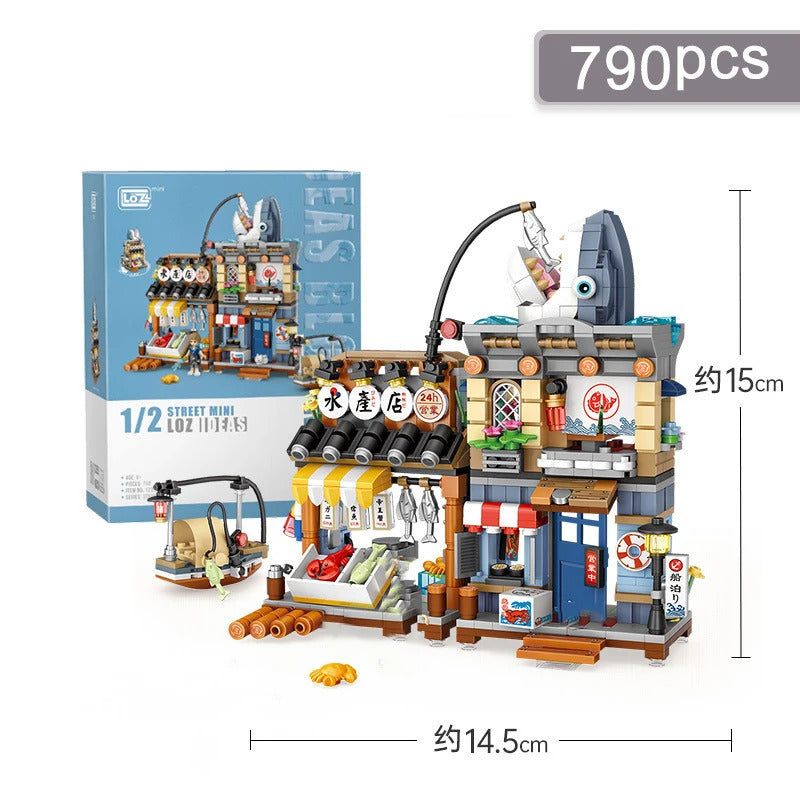 Street View Series Building blocks Izakaya Shaved Ice Shop