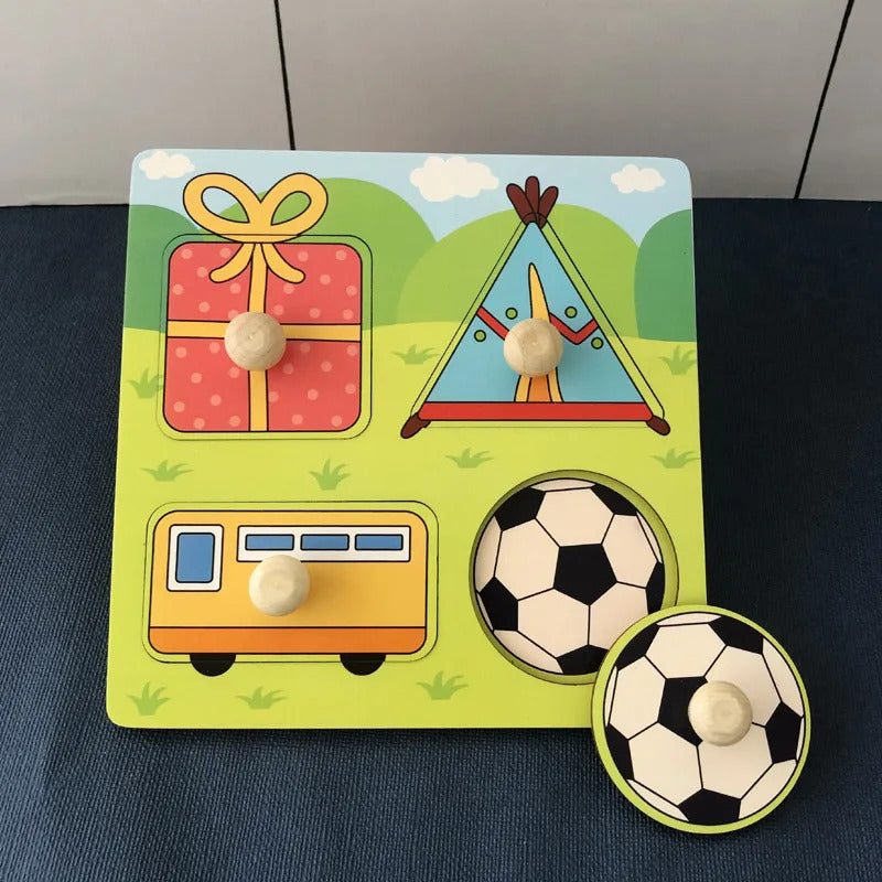 木製幼児用パズル 3Dパズル 知育玩具