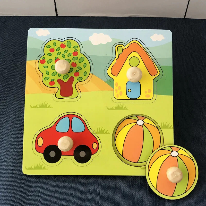 木製幼児用パズル 3Dパズル 知育玩具