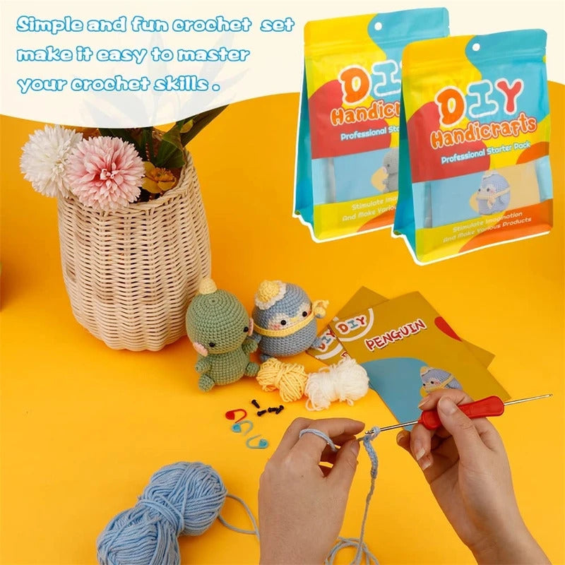 恐竜あみぐるみ作成キット DIY かぎ針編みキット