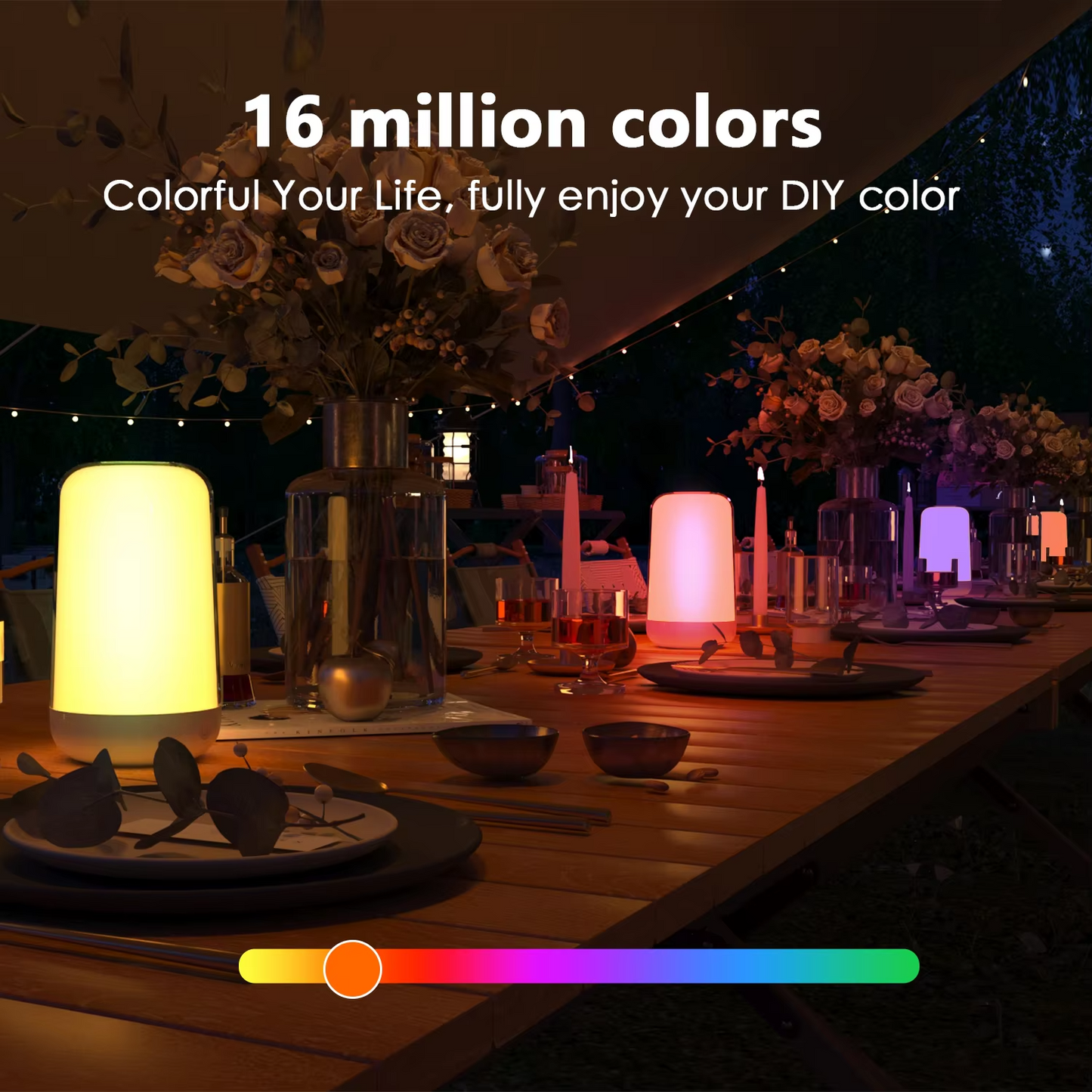 Smart LED Bedsides Lamp Night Light RGB Dimmable Touch Light