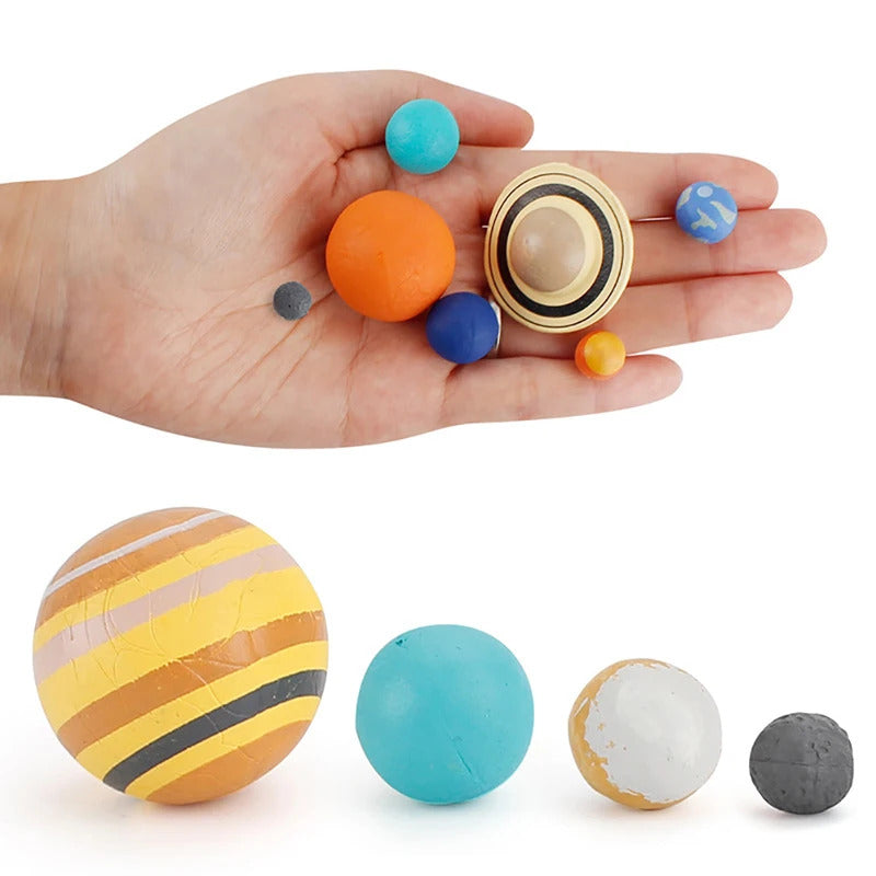 9pcs/Set Simulation The Solar System Cosmic Planet System Model