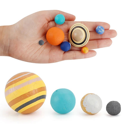9pcs/Set Simulation The Solar System Cosmic Planet System Model