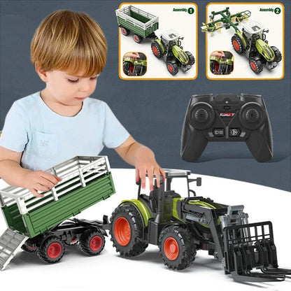 1:24 Alloy Remote-Controlled Tractor Toy