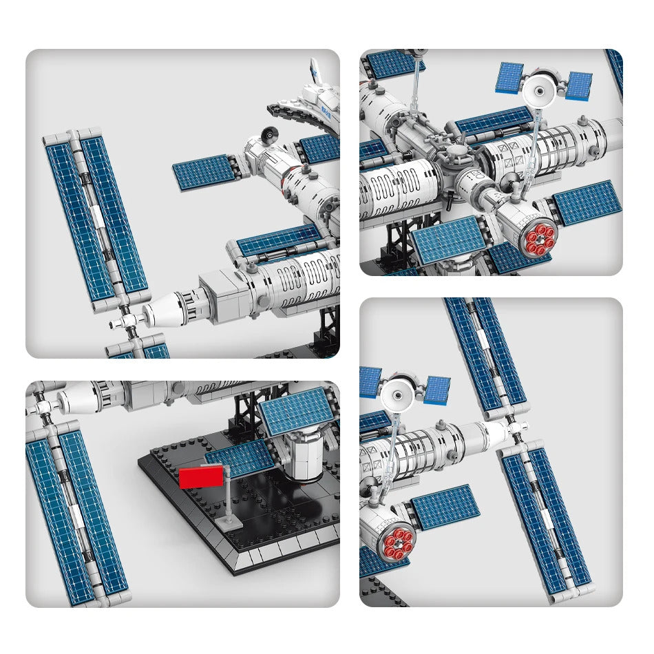 Space Station Building Blocks With Astronaut Figure City