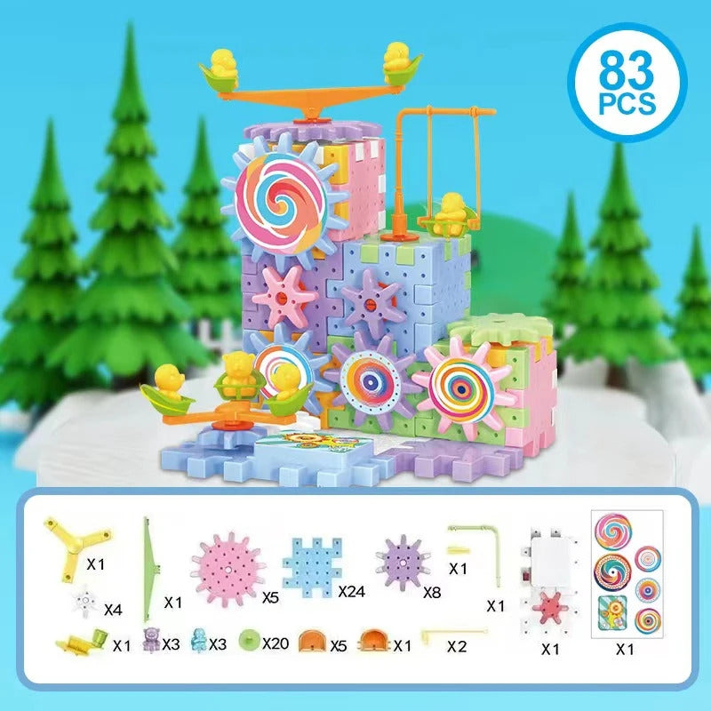 人気 83-263 PCS 電動ギア 3D パズル モデル構築キット