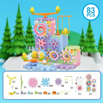 人気 83-263 PCS 電動ギア 3D パズル モデル構築キット
