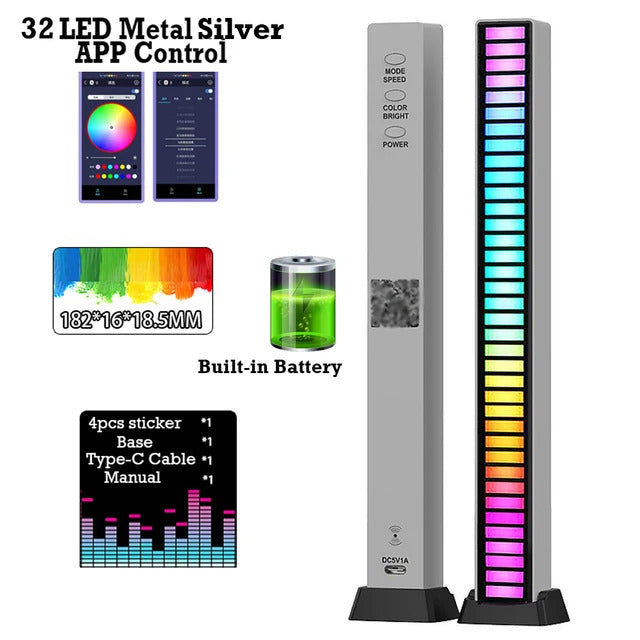 16/32/40Led RGB Sound Controlled Music Levels Light