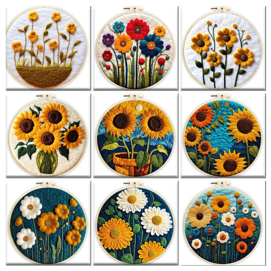 DIY Wool Felt Painting Sunflower Kits