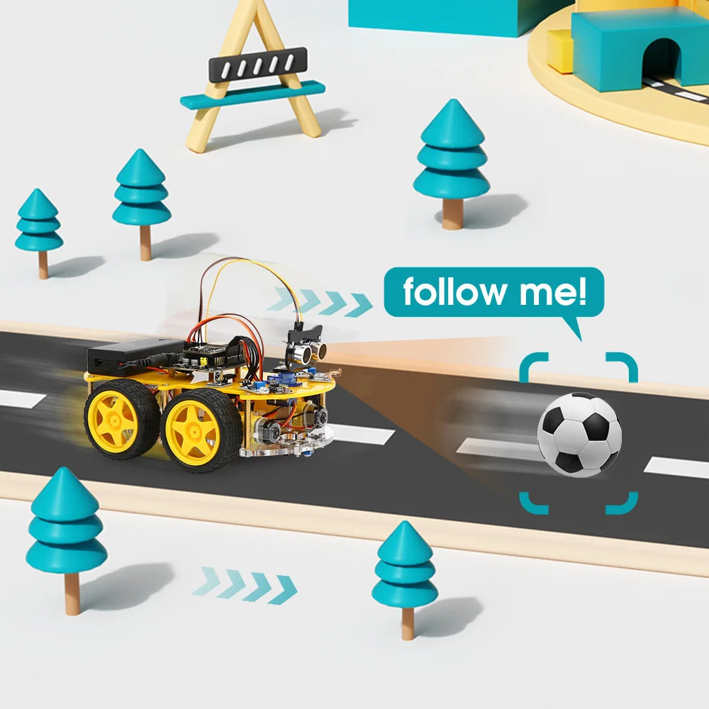 WiFi Multifunction 4WD Smart Robot Car Kit